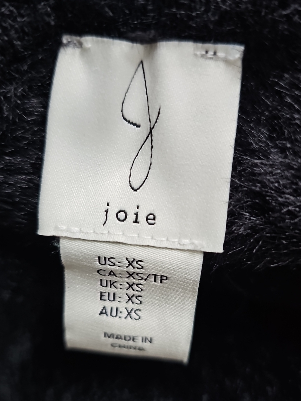 Joie Black Fuzzy Crewneck Sweater - Picture 5 of 7